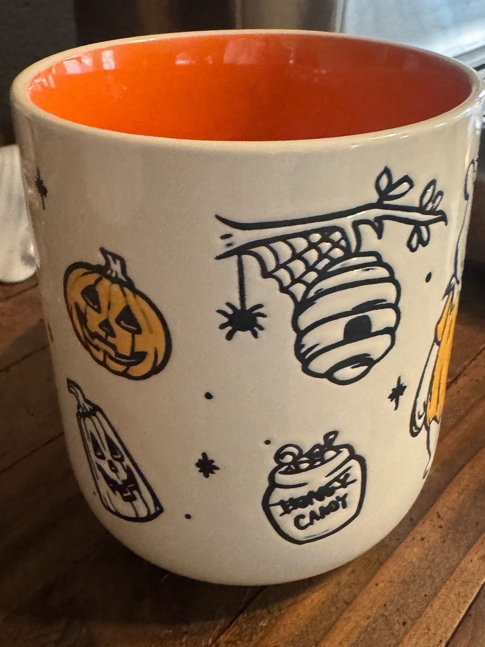 Halloween Pooh Mug - Orange Interior - Picture 3 of 3